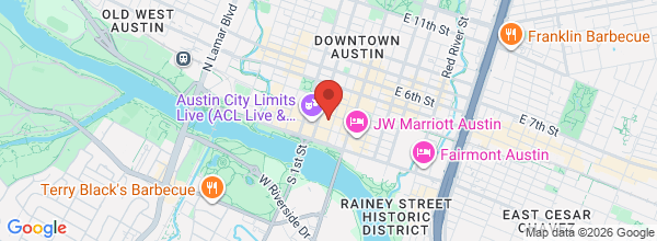 Map showing Austin, TX office location