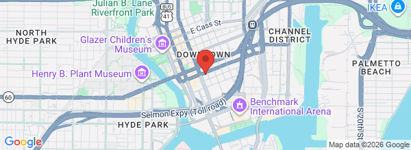 Map showing Tampa office location