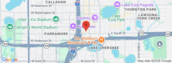 Map showing Orlando, FL office location
