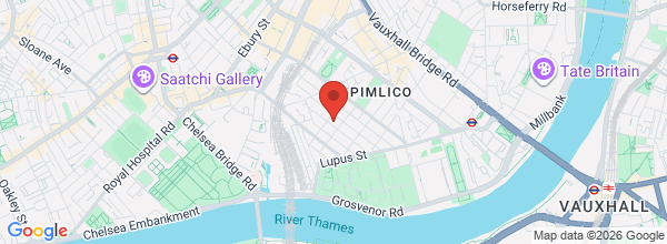 Map showing London office location